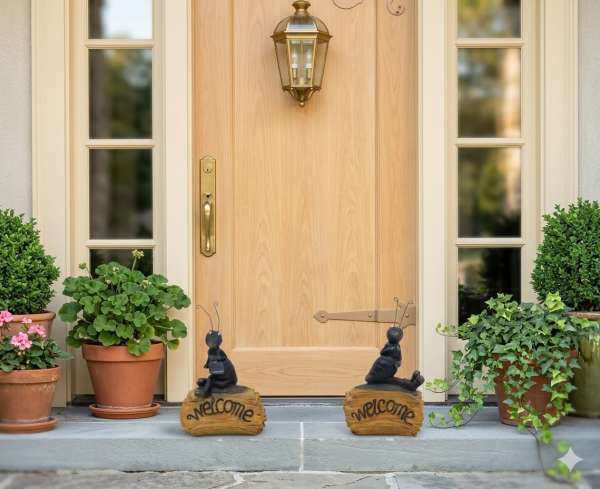 2er Set Lustige Ameise 'welcome' ca. 20 cm - Dekofigur
